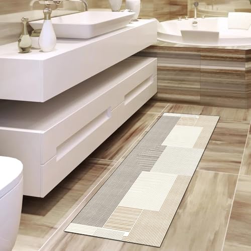 Alfombras modernas lavables y antideslizantes para cocina y pasillos largos 4