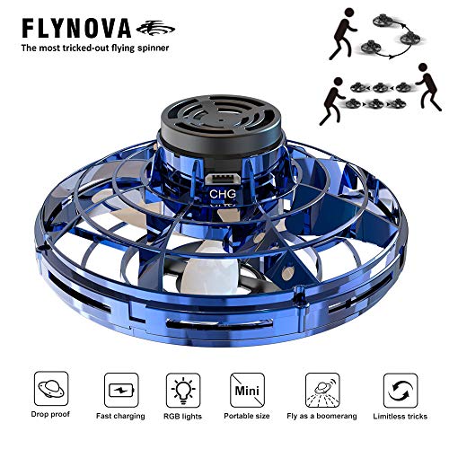 UFO Fingertip Upgrade Flying Spinner Decomprion Toy Para Adultos e Crianças (Azul)