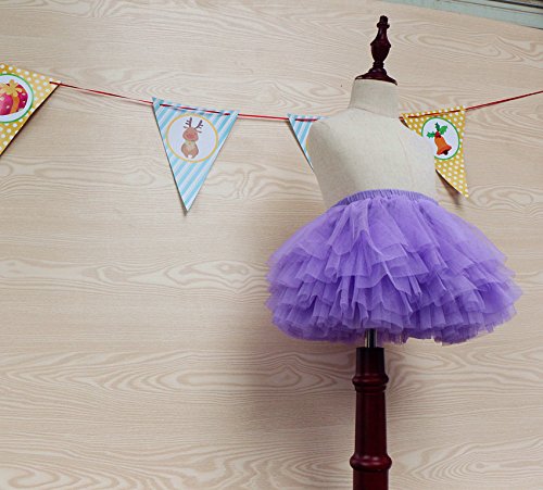 Image of Tutu Skirt for Baby Girl Toddler 6 Layered Tulle Skirts 1-8T