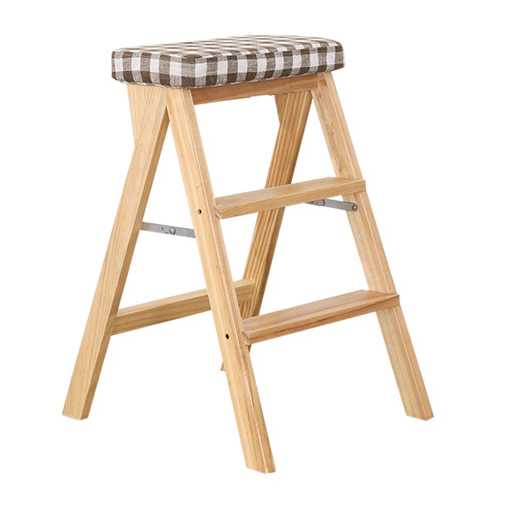 Escabeau en bois pliable 3 marches chaise escalier