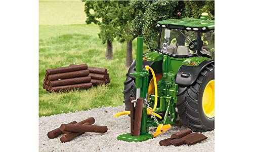 siku 2468, Holzspalter, 1:32, Metall/Kunststoff, Grün, Inkl. 10 Kunststoff-Baumstämme – Bild 7