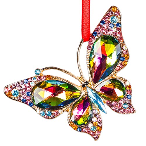 WaaHome Butterfly Christmas Ornaments 2025 - Metal Monarch Butterfly Keepsake