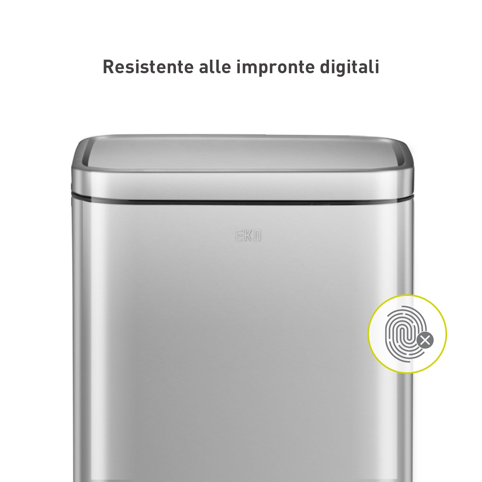 EKO Pattumiera Cucina 30L con Pedale | Acciaio Inox Antimpronta | Chiusura Morbida e Silenziosa | Design Moderno Bagno