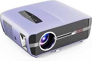 Video Projector, Mini Projector.1350 ANSI Lumens Video Projector 4k Full HD 1080P Ultra HD Laser Experience Home Theater Beam Projectors for Data Show (Color : A15-Violet, Size : US Plug)