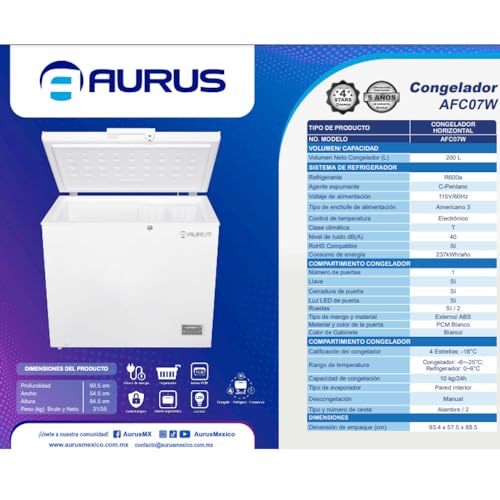 La Mejor Selección de Congelador 7 Pies los 5 más buscados. 27 Congelador 7 Pies marca Acros (2)