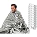 Space Blanket, Emergency Mylar Thermal Blanket, Waterproof Foil Blanket for Outdoor, Survival, Camping, Hiking, Marathons, Homeless, First Aid by UEBGOOD (Silver, Pack of 10)