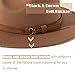 Lisianthus Men & Women Vintage Wide Brim Fedora Hat with Belt Buckle A-Khaki 59-60cm