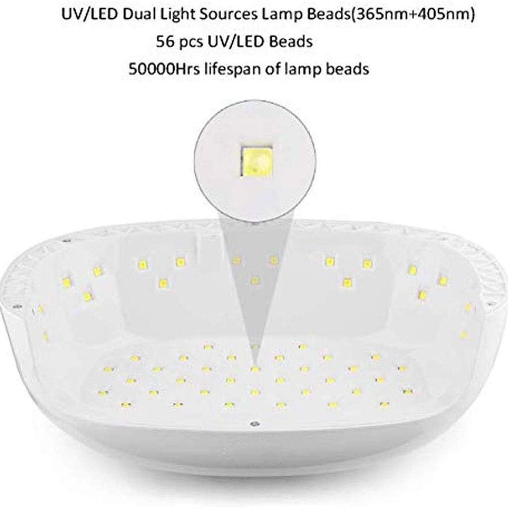 Nail Phototherapy Machine, Nail Lamp 72W Professional Nail Dryer for All with 4 Timer Sensor LCD Display 56 Beads Gel