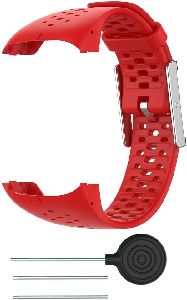 Silicone replacement wristband compatible with Polar M400 / M430, adjustable replacement band Soft wristband with tool