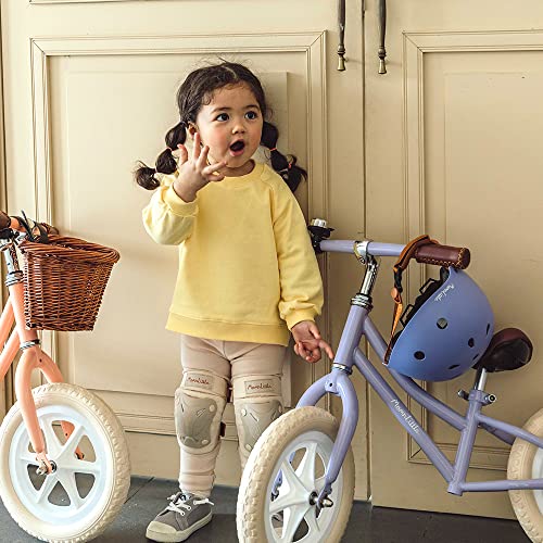 Momnlittle Retro Balance Bike(Pure Lavender) With Genuine Leather Seat And Handlebar Airless Tires For Ages 3~8 Years Boys Girls #TOP5