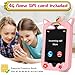 ele ELEOPTION 4G Smart Phone for Kids Toys with SIM Card, Touchscreen Toy Phone Interactive GPS Cell Phone for 3 4 5 6 7 8 9 10 Year Old Girls Boys Christmas Birthday Calling Smartphone Gifts Pink