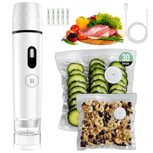Portable Food Vacuum Sealer with Reusable Bags