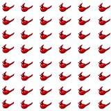 Lighibeuty 50Pcs Mini Resin Red Cardinal Bird Figurines - Tiny Cardinal Christmas Ornaments, Miniature Garden Decor, Crafts Birds, Cake Topper, Gift with Storage Box