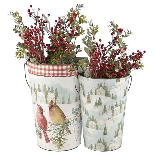 Primitives-by-Kathy-Winter-Cardinal-Wall-Bucket-Set Primitives by Kathy Winter Cardinal Wall Bucket Set
