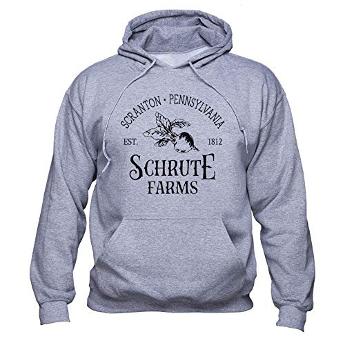 EUGINE DREAM Schrute Farms Scranton Pennsylvania Dwight Schrute Pulli Sweats à Capuche Unisexe Gris L Cover