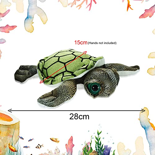Stuffed Turtle Soft Plush Toy Life Sea Tortoise Throw Pillow Valentine's Day Birthday For Toddler Kids, 11.03'' #TOP4