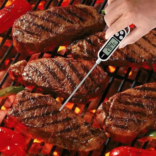 BAEMEFLE 1/3pcs Candy Thermometer Digital Instant Read for Meat Kitchen Cooking Food Oil Deep Fry BBQ Grill Smoker (1, 9.4in)