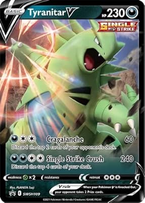 Pokemon - Tyranitar V - SWSH109 - Holo Foil Black Star Promo - Single Strike