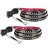 OFFROADTOWN 2pcs 70 Inch Truck LED Board Running Light for Extended & Crew Cab Trucks White/Amber Turn Signal Side Marker & Courtesy LED Lighting Strips Running Lights Kit for Trucks SUV Pickup