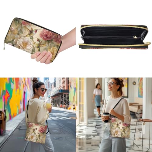 Image of HUGS IDEA Leather Purses and Handbag for Women Bucket Bag with Wrist Wallet 2 Packs