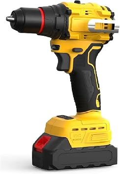 21V Brushless Cordless Drill, High Torque 45N.M, 1 or 2 Lithium-Ion Batteries, LED Work Light, Speed Control, Complete Kit Brushless electric drill