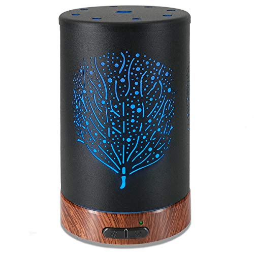 Ultrasonic Cool Mist Aromatherapy Diffuser Atomiser 100ml Metal Aroma Essential Oil Humidifier