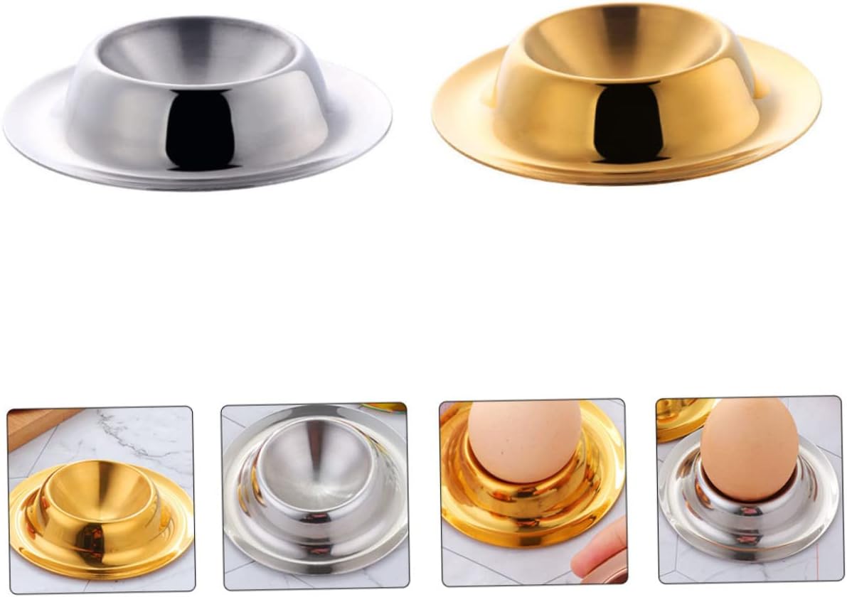 3sets Egg Holder Stand Egg Tray for Home Modern Kitchen Cup Stainless Steel Easy Clean Versatile Use 2pcs*3