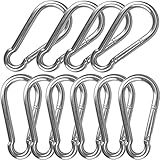 AOWISH 10 PCS Flag Pole Clip Snap Hooks 304 Stainless Steel Carabiner Clips Flagpole Attachment Hard