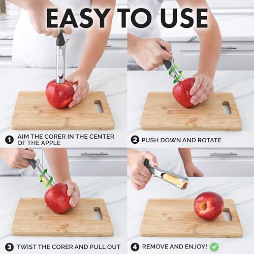 Image of Zulay Kitchen Stainless Steel Apple Corer Tool