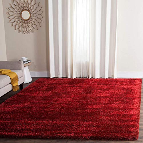 Image of Shaggy Super Soft Carpet for Home & Living Room Size - 9 X 12 Ft (Maroon)