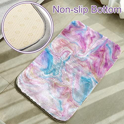 Tapis à poils longs rose marbré pour chambre cocooning chaleureuse - 6
