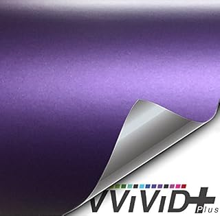 VViViD+ Matte Metallic Purple (Ghost) Vinyl Wrap Roll (1.5ft x 5ft)