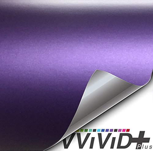 VViViD+ Matte Metallic Purple (Ghost) Vinyl Wrap Roll (1.5ft x 5ft)