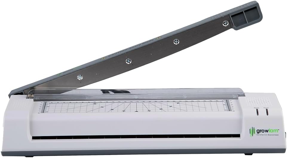 Growlam GL 490 Lamination Machine A3 / A4 Size 3 in 1 Multi Functional with inbuilt Paper Cutter, Corner Rounder, Laminator (Photos, Documents, ID-Card, Certificate)