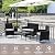 FDW Outdoor Patio Furniture Sets 4 Pieces Patio Set Rattan Chair Wicker Sofa Conversation Set Patio Chair for Backyard Lawn Porch Poolside Balcony Garden Furniture Sets with Coffee Table