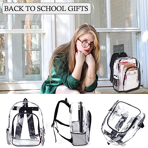 Image of JOMPARO 24 Pack Bulk Clear Backpacks PVC Clear Bookbags See Through Backpack for Kids for School