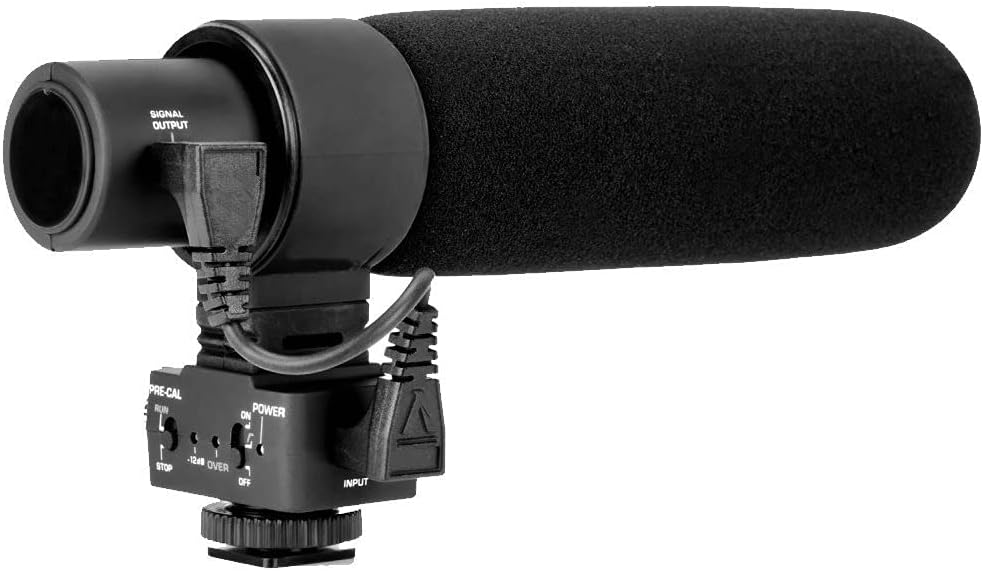 Advanced Super Cardioid Microphone (Stereo/Shotgun) with Dead Cat Wind Muff (High Fidelity Alternative to MIC-ST1)