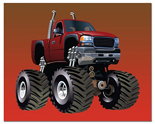 Monster Truck Poster Prints - Set Of 6 (8 Inches X 10 Inches) Photos - Kids Wall Art Decor #TOP5
