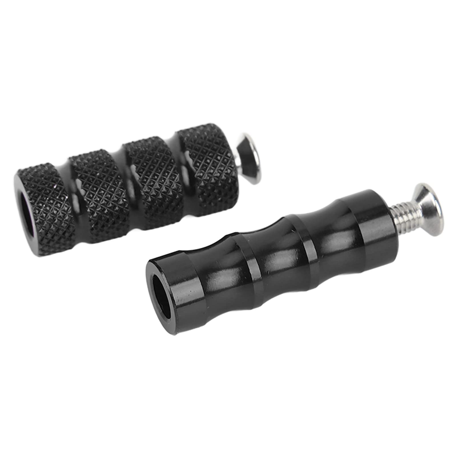 Buachois 2 Paia Pedana Cambio Moto,CNC Moto Zigrinata Shifter Peg,Antiscivolo Cambio Leva Freno Pedane Pedale per Viti di Montaggio M6 6mm Moto(Nero)