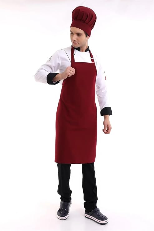 Askılı Önlük Cepsiz - 19 Bordo