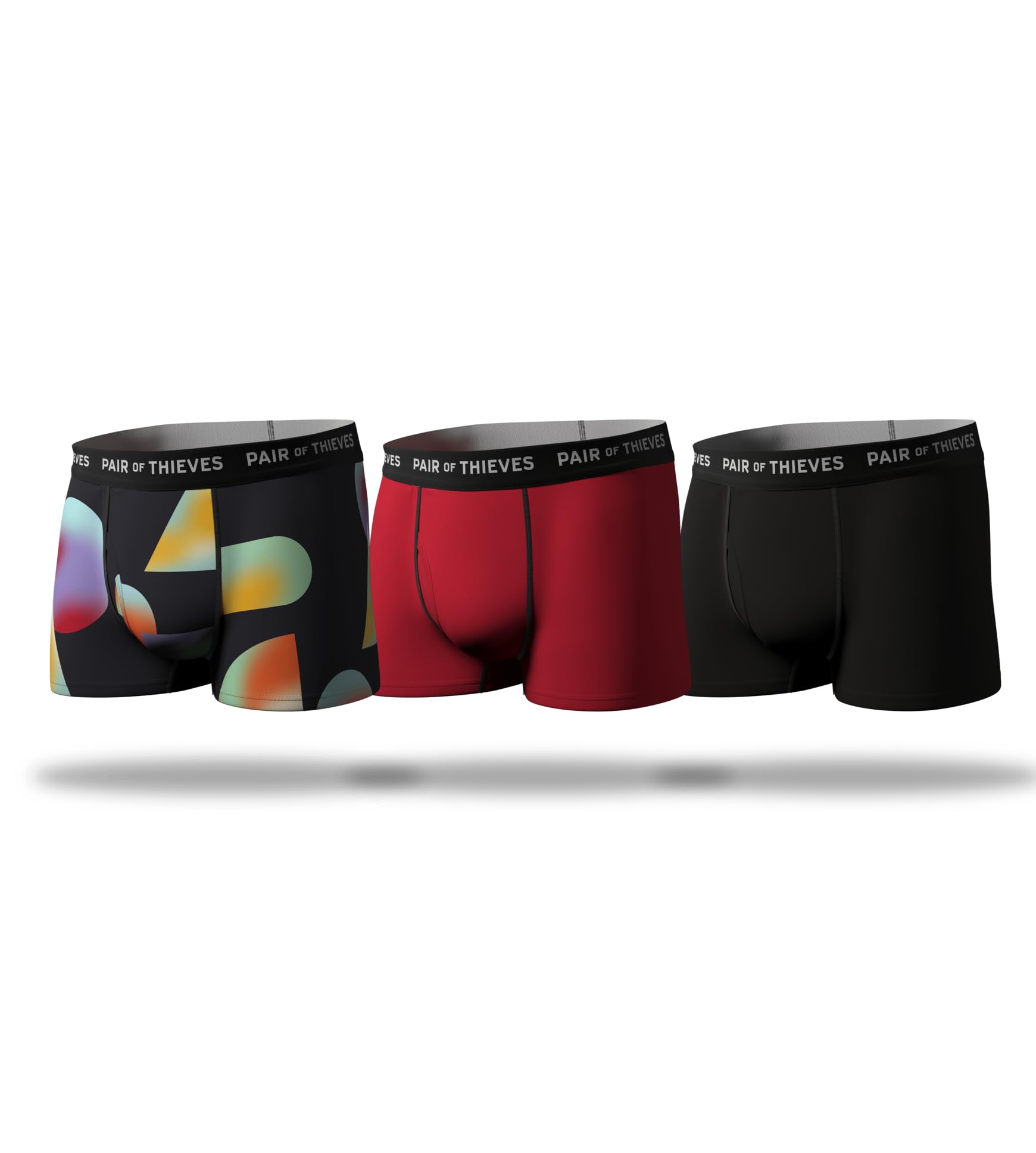 Pair of Thieves Men's Exclusive Super Soft 3 Pack Trunks, Short Leg Boxer Briefs for Men Pack