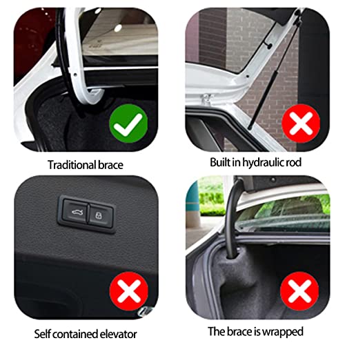 EUWBSSR 2 peças de tampa de bota de carro ajustável para porta-malas de metal com mola para elevação