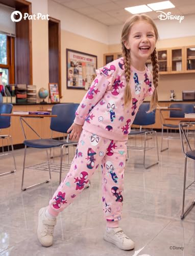 Image of Disney Outfits for Girls Long Sleeve Shirt Pocket Pant Toddler Sweatsuit