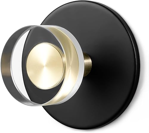 Miniatura 9 de Paquete de 4 ganchos adhesivos de cristal dorados para baños, ganchos de pared dorados para colgar batas, abrigos, ganchos de cocina decorativos