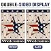 Dyrenson Home Decorative Outdoor 4th of July Patriotic Star Memorial Day Garden Flag Double Sided, Welcome Quote House Yard Flag, Primitive Garden Decorations, USA Vintage Holiday Outdoor Flag 12 x 18