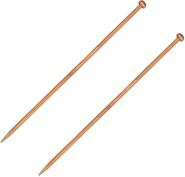 simarro Bamboo Knitting Needle, 10-Inch Long Wooden Knitting Needles