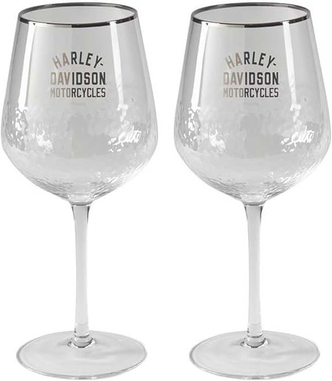 Set de 2 Copas de Vino Harley-Davidson 18 oz con Textura miniatura 3
