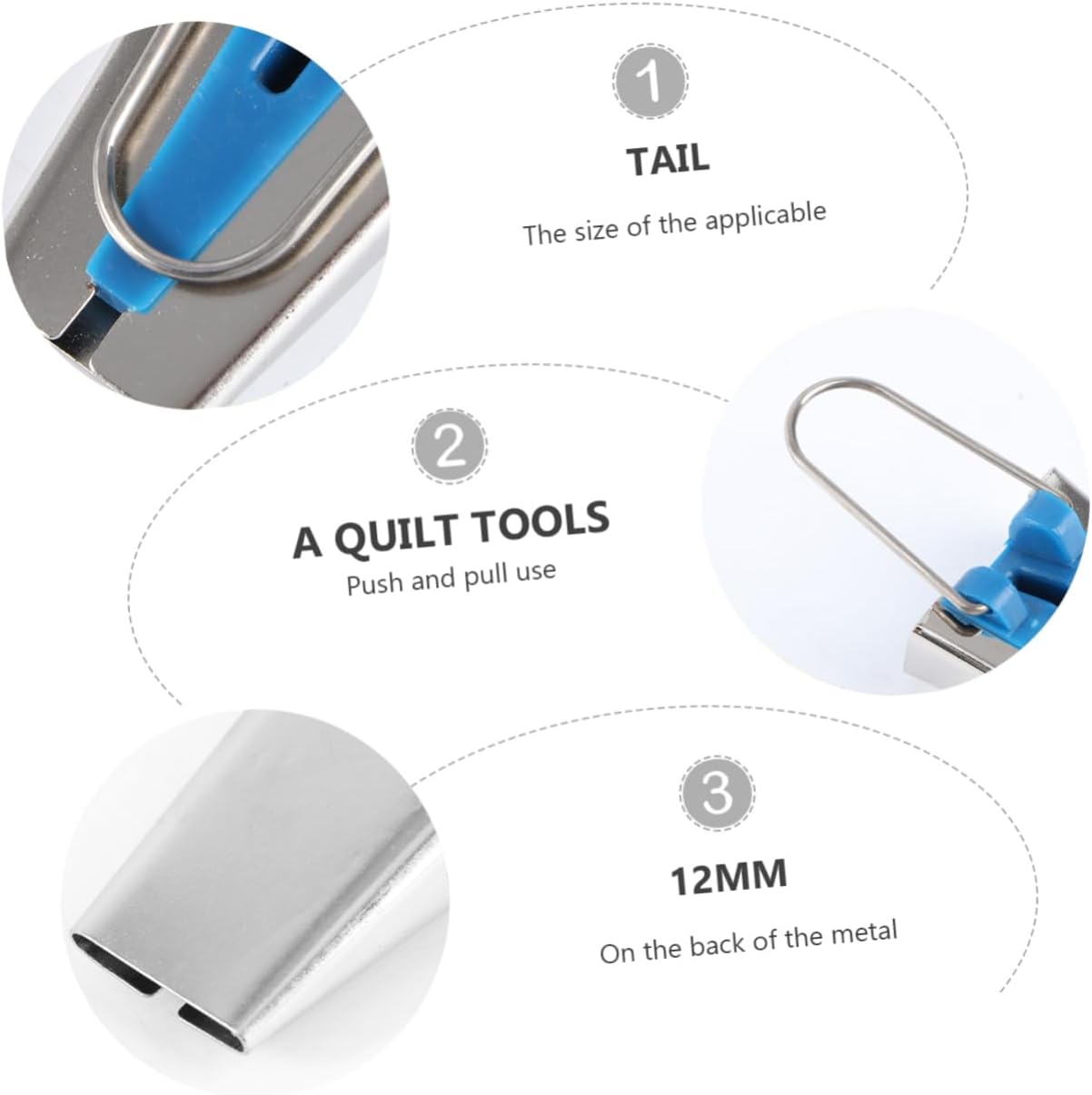 BEBEMOKO Bias Tape Maker Kit Fabric Bias Binding Maker Tools for Sewing and Quilting Projects for Easy to Use Blue Color