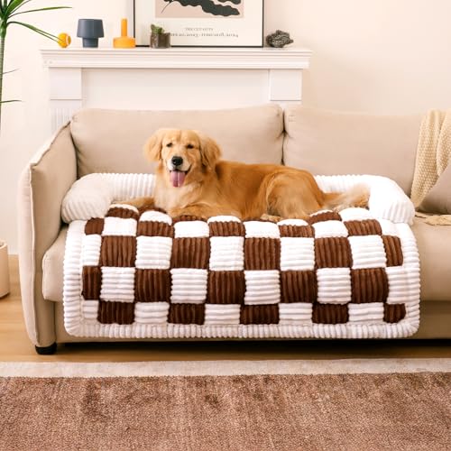 FUNNY FUZZY Pet Couch Covers for Sofa, Dog Couch Bed for