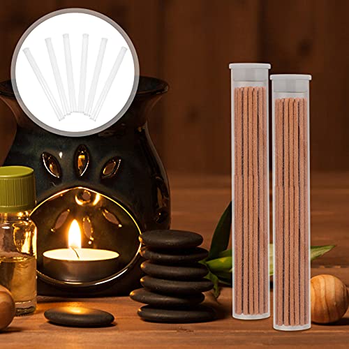 Vosarea 6Pcs Incense Tube Holder Acrylic Incense Stick Container Barrel Incense Burner Box Sample Tube Test Tube 11. 7X1. 9Cm #TOP5